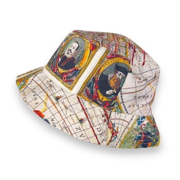 Unbranded Old World Map Reversible Bucket Hat One Size Fits Most OS - Picture 2 of 8